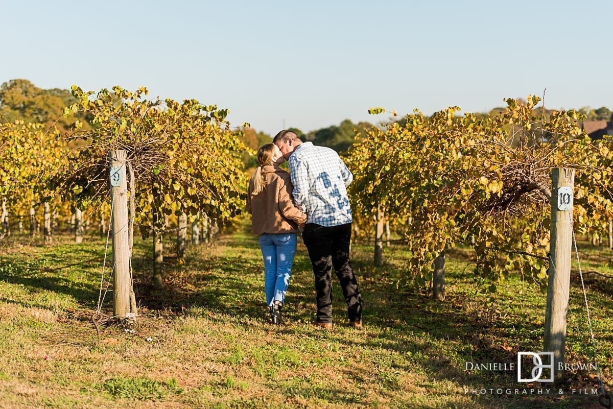 vineyard engagement photos chateau elan