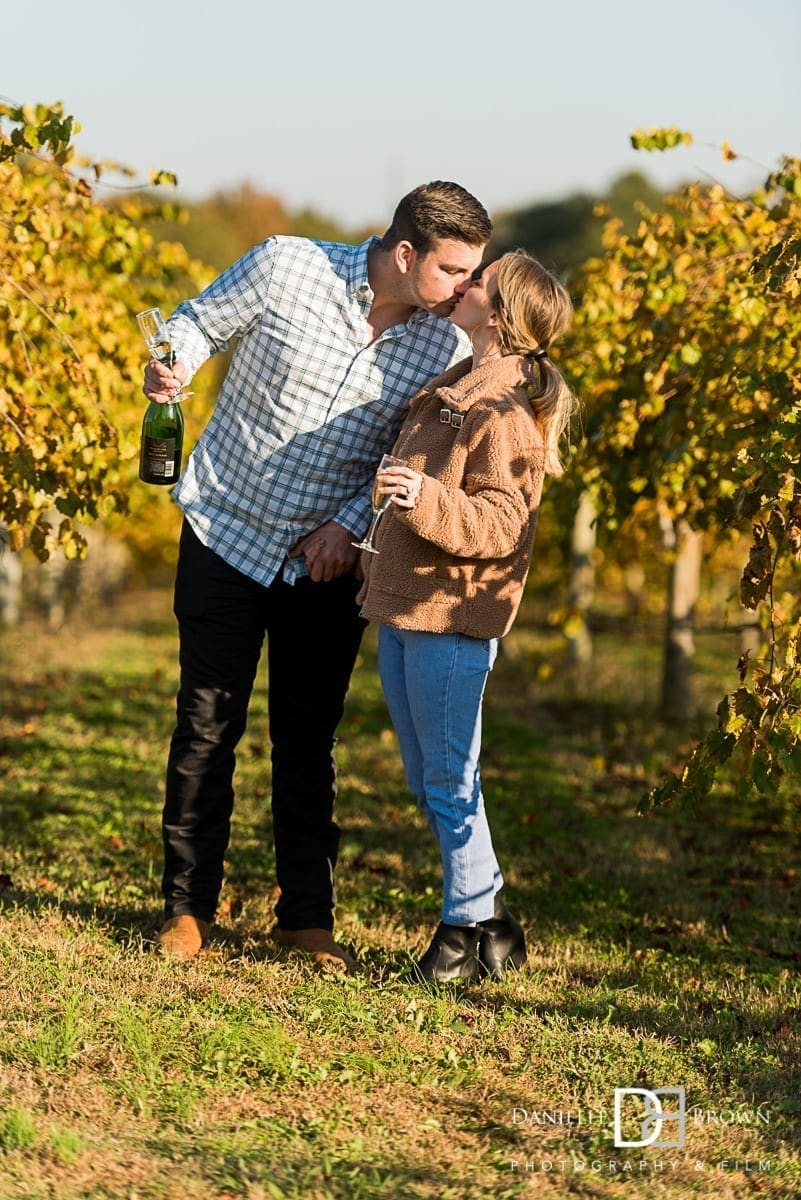 vineyard engagement photos chateau elan