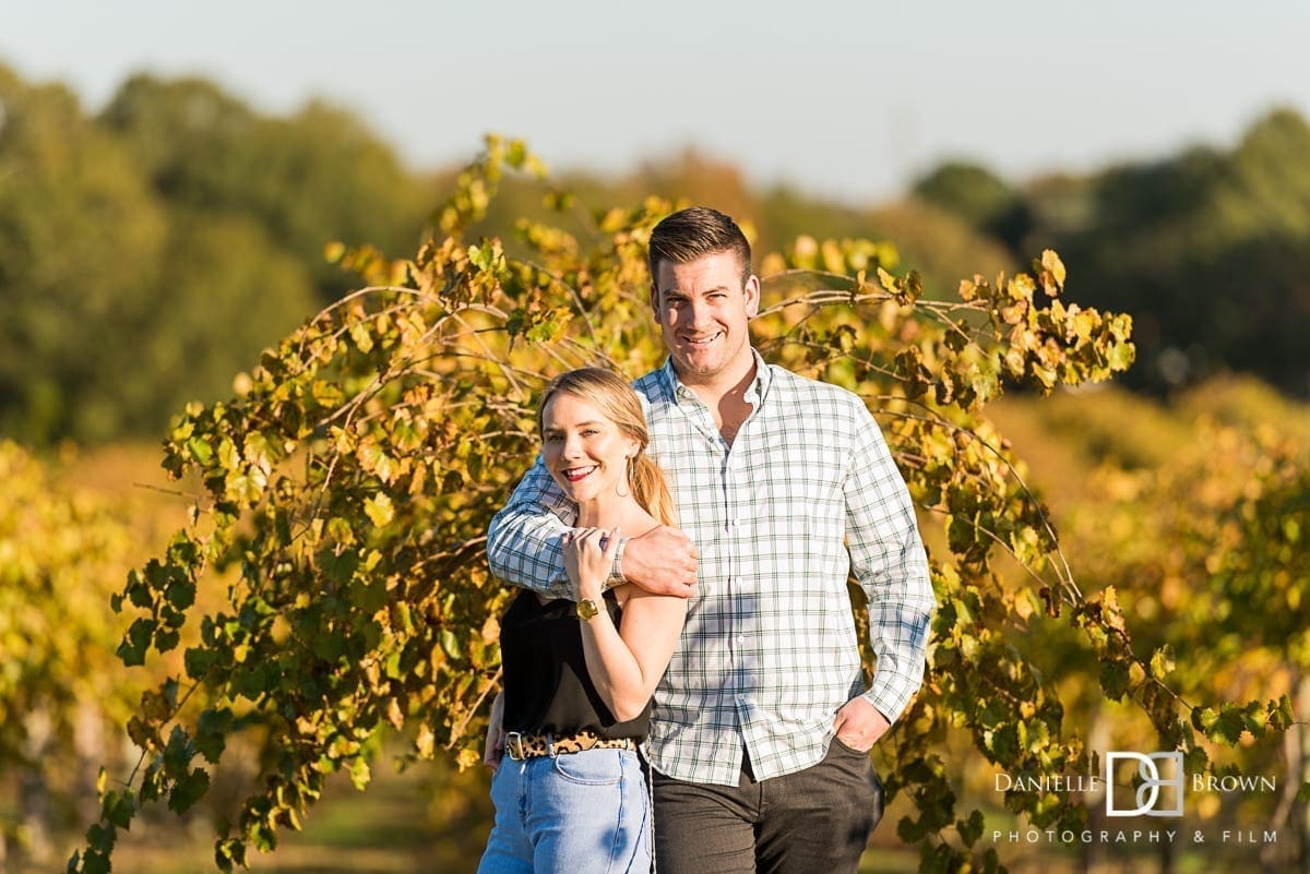 vineyard engagement photos chateau elan