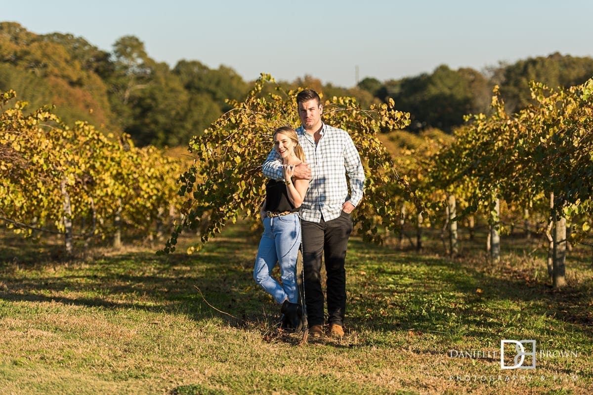 vineyard engagement photos chateau elan