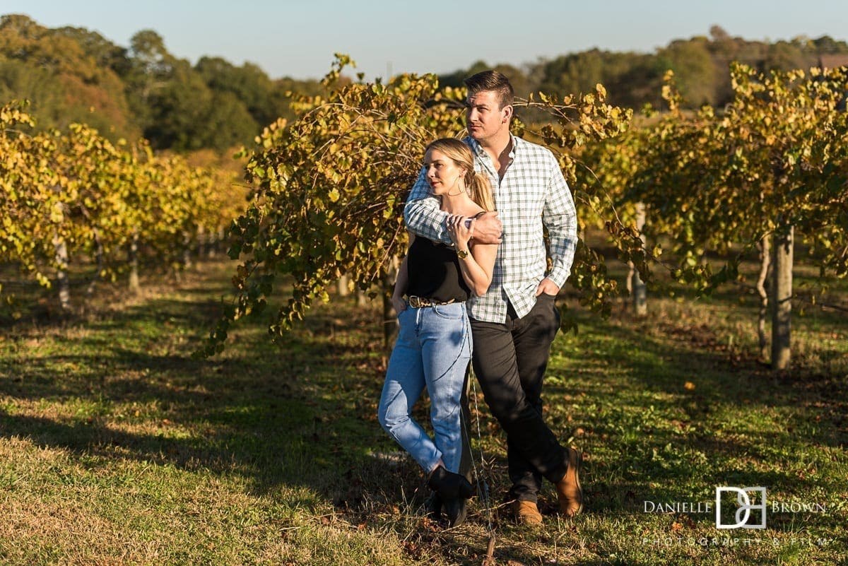 vineyard engagement photos chateau elan