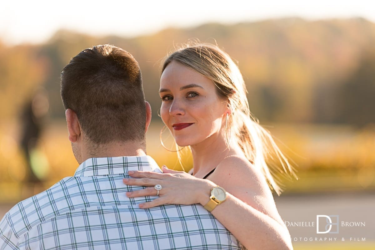 vineyard engagement photos chateau elan